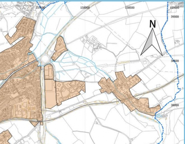 Angarrack | Map 3 Built-up Area Boundaries SD1 | Hayle Neighbourhood Plan